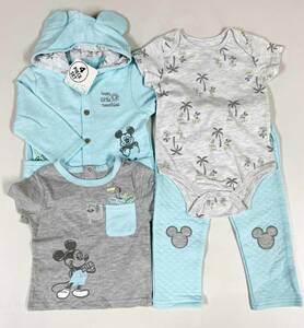  new goods 4 point set 90cm * Mickey Mouse setup 18M cost ko Parker pants T-shirt rompers ear attaching Disney baby disney