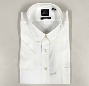 新品 2XL ★ コストコ OXFORD New York メンズ 半袖 シャツ ストレッチ ホワイト ボタンダウン ワイシャツ ノンアイロン 大きいサイズ 3L