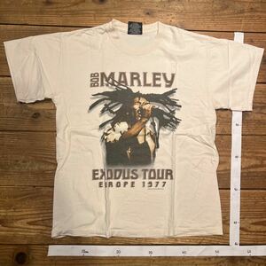 Bob Marley Tシャツ ベージュ　exodus tour 1977 Zion Rootswear 2004