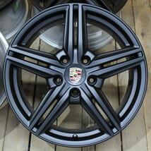 PORSCHE ポルシェ 958 カイエン 純正 19インチ 8.5J+59 PCD130 マットブラック塗装 ホイール 4本SET 7P5601025E GTS 957 955 流用_画像3