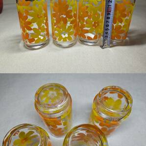 昭和レトロ 切子グラス ボヘミア アデリアグラス まとめ売り 花柄 ガラスコップ レトロポップ コップ グラス 中古現状品の画像8