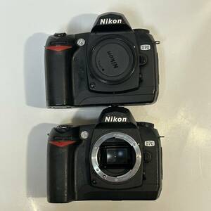★ 1円〜【動作未確認】 Nikon ニコン D70 2台セット 1台キャップ付属 ボディ ブラック YK