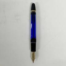 1円~【筆記未確認】パイロット PILOT カスタム CUSTOM 823 万年筆 ペン先 14K 585 刻印入り ブルー スケルトン 吸入式 筆記用具 G114482_画像2