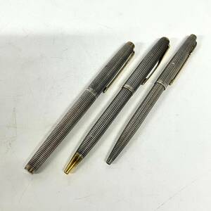 1円~【セット売り】PARKER パーカー STERLING SILVER 万年筆 ボールペン ペン先14K 刻印入り 585 筆記用具 文房具 G114636