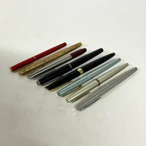 1円~【8点】万年筆 まとめ売り PARKER パーカー PLATINUM プラチナ PILOT パイロット ペン先 18K 18KWG 14K 刻印入り 筆記用具 G114745