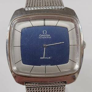 1円~【実動】オメガ OMEGA デビル DeVille Cal.711 Ref.151.0051 自動巻き メンズ腕時計 ネイビー文字盤 純正バックル 2針 24石 G152215