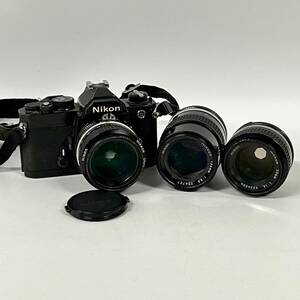 1円~【動作未確認】Nikon ニコン FM NIKKOR 135mm 1:3.5 50mm 1:1.4 28mm 1:2.8 フィルムカメラ レンズ セット G131739
