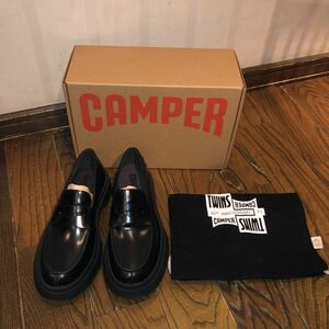 美品 CAMPER カンペール ローファー K201116-019 Walden ブラック 黒 レディース サイズ37 革靴 専用ケース付き 箱付き tn3030