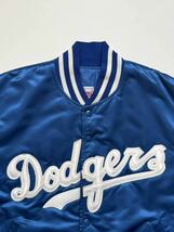 90s USA製 STARTER ドジャース フルデコ スタジャン L MLB Dodgers アワード スタジアム バーシティ ナイロン ジャケット スターター_画像7