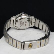 1円 カルティエ AT サントス オクタゴン 白文字盤 OR 0.750 レディース腕時計 OKZ 2RKT 0074800_画像4