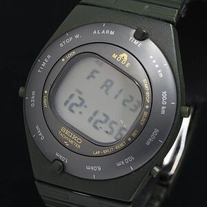 1円 稼動 良品 セイコー QZ A828-400A スピードマスター ジウジアーロ デジタル文字盤 2BJY メンズ腕時計 MTM 3783000