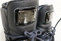 4686 美品 メンズ DOLCE&GABBANA ドルチェ＆ガッバーナ スニーカーズ ブーツ ショートブーツ ダウン スノーブーツ 黒 ブラック 6.5 25.5cm_画像7