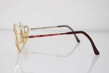 4728 Christian Dior クリスチャンディオール 眼鏡 めがね メガネフレーム ピンク ボルドー 赤 ゴールド 度入り 2811_画像2