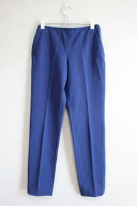 4738 genuine article HERMES Hermes color pants stretch pants tapered pants Serie button blue blue 36 S size lady's 