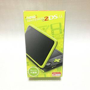 ■ 任天堂 Newニンテンドー2DS LL 本体 ブラック×ライム 箱付 使用感少 白液晶美品 XL New 2DSLL 3DS タッチペン ARカード未使用 JAN-001