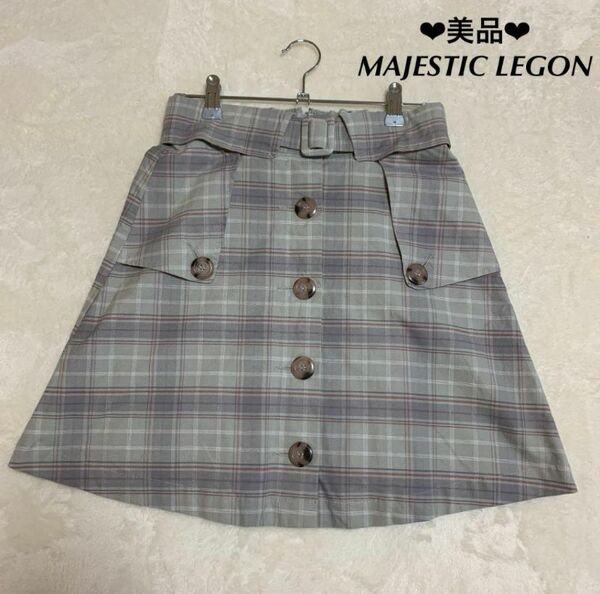 MAJESTIC LEGON♪レディーススカート チェック柄ミニスカート 