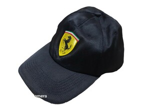 美品/ほぼ未使用/Ferrari STORE ROMA F1 CAP 純 ブラック フェラーリ 帽子 ベースボールキャップ free