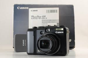 動作品 キャノン Canon PowerShot G9 パワーショット 黒 ブラック コンパクトデジタルカメラ 箱 取説 充電器付 管80GG2105