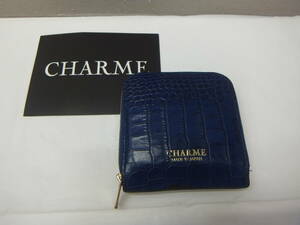 雑貨祭 CHARME シャルム ラウンドジップ コンパクト ウォレット 財布 傷、汚れ、角擦れあり