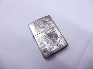 喫煙グッズ祭 ZIPPO ジッポー オイルライター 八代将軍吉宗 2004年製 火花確認済み シルバー系 ライター 使用品 長期保管品