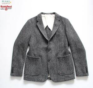 [ BEAMS LIGHTS Beams laitsu] Harris твид "в елочку" шерсть уровень возврат .3B tailored jacket L 51160196565 обычная цена \41,500