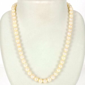 .. pearl necklace 7-7.4mm 41.5cm 34g earrings 8mm cream series color free shipping [c103] pearl book@ pearl set used ‡