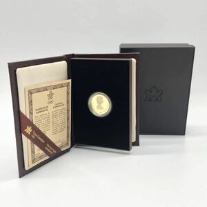 1987年　カルガリーオリンピック記念硬貨　100ドル金貨　プルーフ　117H2303