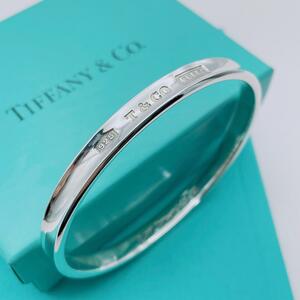 [ ultimate beautiful goods ]Tiffany & Co. bangle silver 1837 narrow 