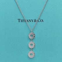 【極美品】Tiffany & Co. ネックレス　スリードロップサークル_画像1