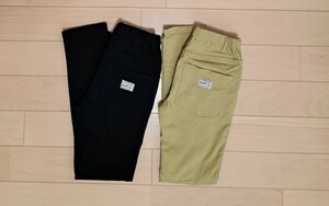 【BREEZE】裏起毛ストレッチパンツ 2点セット　size150 ブラック、マスタード　