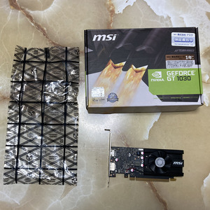 【7900円即決！送料無料】ビデオカード MSI GT 1030 2G LP OC PCIExp 2GB 元箱・保証書・ドライバーDVD・ユーザーズガイド付 動作確認済