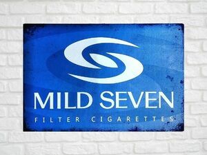 ブリキ看板 MILD SEVEN マイルドセブン 82 メタルプレート DIY インテリア たばこ シガー アメリカン雑貨 レトロ風 世田谷ベース おしゃれ