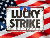 ブリキ看板 LUCKY STRIKE ラッキーストライク 119 メタルプレート DIY インテリア たばこ シガー アメリカン雑貨 レトロ風 世田谷ベース_画像3