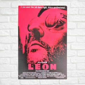 ブリキ看板 LEON レオン 201 映画 ハリウッド 名作 メタルプレート アメリカン雑貨 インテリア レトロ ビンテージ風 の画像1