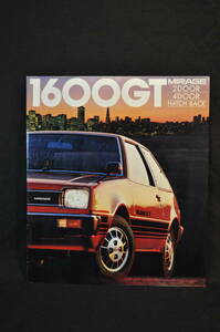  Showa era. famous car dealer catalog pamphlet Mitsubishi Mirage 1600GT