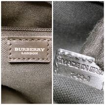 保管品 美品 BURBERRY LONDON バーバリー ロンドン トートバッグ ノバチェック PVC レザー ベージュ A4収納 1円 『C1』_画像9