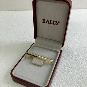 ☆BALLY バリー タイピン ネクタイピン おしゃれ アンティーク 全長約5.5cm ケース付き メンズアクセサリー ゴールドカラー 保管品