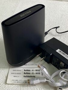 Ж BUFFALO AirStation WCR-1166DS コンパクト 無線LANルーター(Wi-Fiルーター) ブラック セットアップカード付 販売終了品 自宅保管品