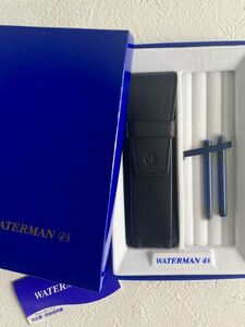 未使用 WATERMAN/ウォーターマン レザーペンケース(万年筆＆ボールペン用) カートリッジインク２本 箱入り保管品