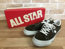 日本製 CONVERSE コンバース スエードスニーカー ONE STAR J SUEDE ワンスター 520027 ブラウン系 8 1/2 33815166＃5_画像1