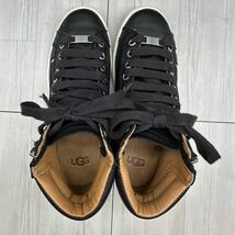 【美品】UGG アグ 22 スニーカー ハイカット レザー ブラック_画像8