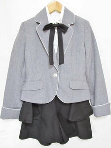 [ including carriage ][ Kids ] Catherine Cottage Katharine kote-ji formal grey jacket × black culotte pants × white shirt 150cm girl /n471767