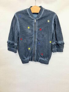 【送料込】【女の子用】DIESEL ディーゼル ジャケット 130cm ネイビー×レッド×イエロー他 綿100% ヴィンテージ加工 キッズ s3406507