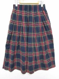 【送料込】ista-ire　イスタイーレ　スカート　 紺×赤×緑などのチェック　F/n957353
