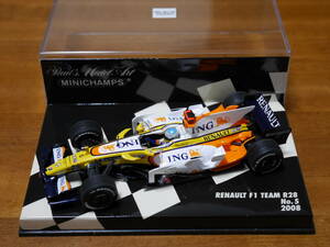 即決 1/43 ミニチャンプス ルノー F1 R28 F.アロンソ 2008 #5