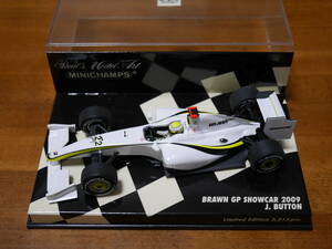 即決 1/43 ミニチャンプス ブラウンGP ショーカー J.バトン 2009 LE.3312pcs