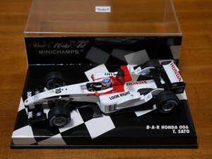 即決 1/43 ミニチャンプス BAR ホンダ 006 佐藤琢磨