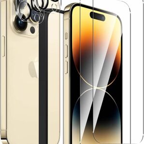 iPhone 14 Pro Max 用 ガラスフィルム　カメラフィルム　ガイド枠 強化ガラス