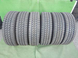 ★BS BLIZZAK W979 スタッドレス★215/70R17.5 118/116L LT 残り溝:バリ山 2022年製 6本 MADE IN JAPAN