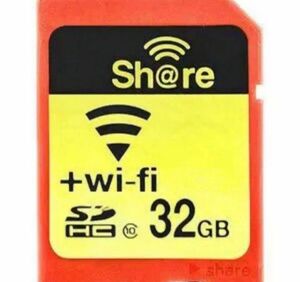 スマホにかんたん転送♪Wi-Fi SDカードez share大容量32GB♪